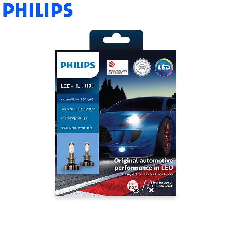 Philips X-treme Ultinon LED gen2 H7 Автомобильная белая фара 6000K автомобильная лампа + 250% ярче 12