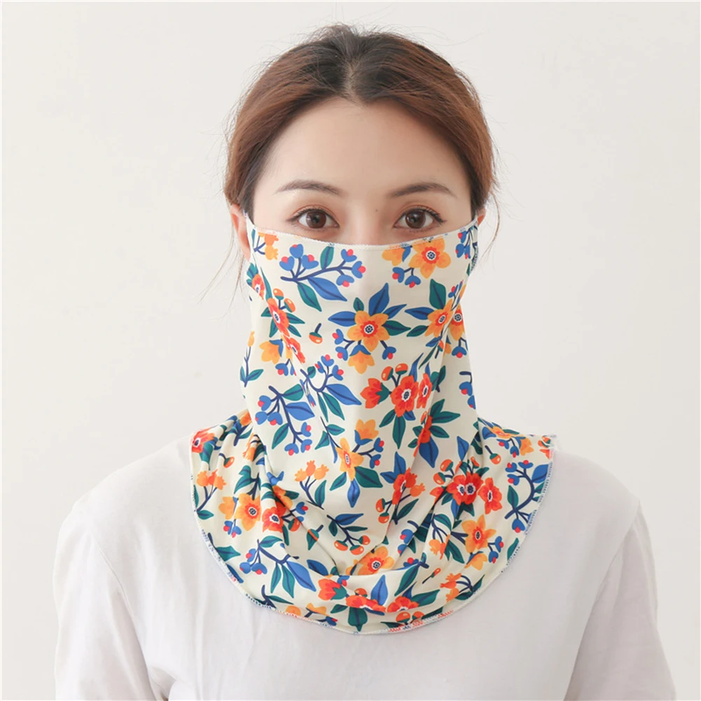 Женская бандана-шарф летняя маска для лица с защитой от пыли и УФ-лучей езды на