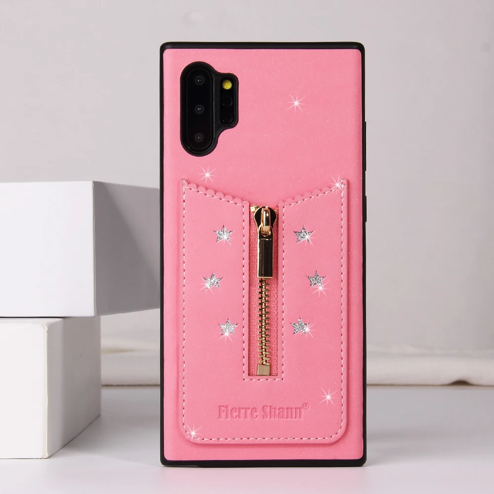 Модный чехол из мягкого ТПУ и поликарбоната для Samsung Galaxy Note 10 Plus блестящий