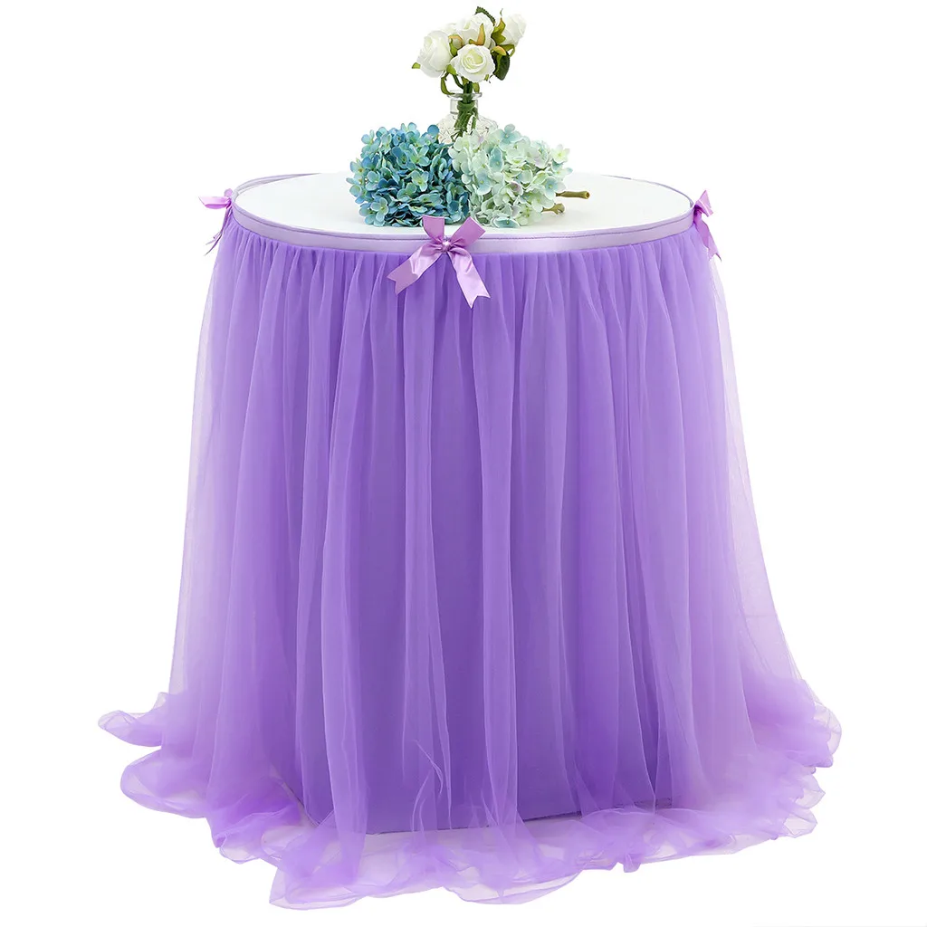 Скатерть для стола скатерть украшение свадьбы дня рождения десерта Тюлевая 1 9 м x