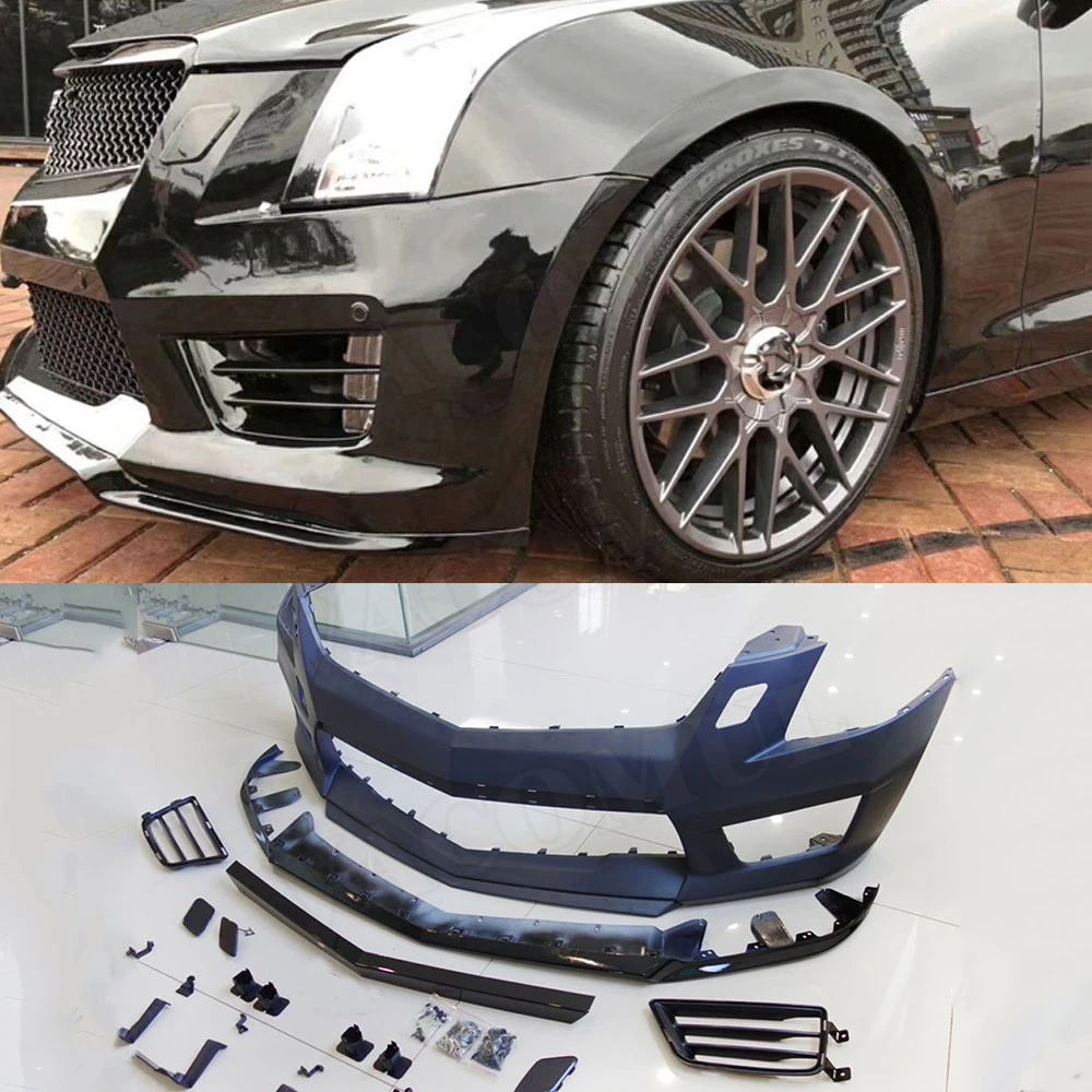 Front bumper Racing Mesh Grills Cover For Cadillac ATS 2014-2017 ATS-V Style Car Bumper Guard body kit