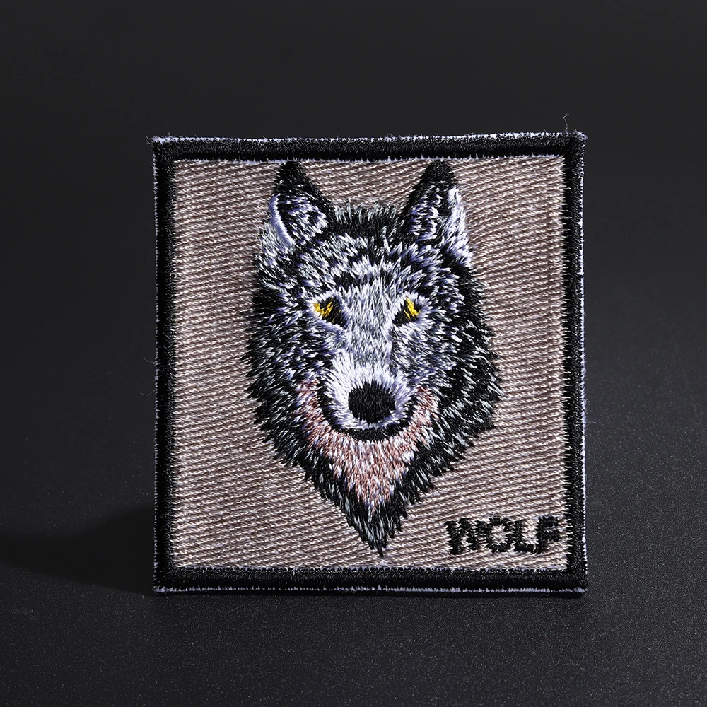 Мультфильм Лев волк брикет куртка сумка брюки Сделай Сам декоративная вышивка