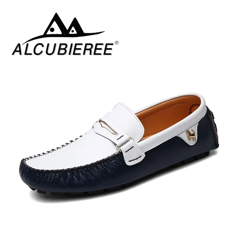 

ALCUBIEREE NEW Autumn Men's Casual Loafers Comfortable Flat Driving Shoes Men Breathable Slip-On Moccasins Walking Footwear