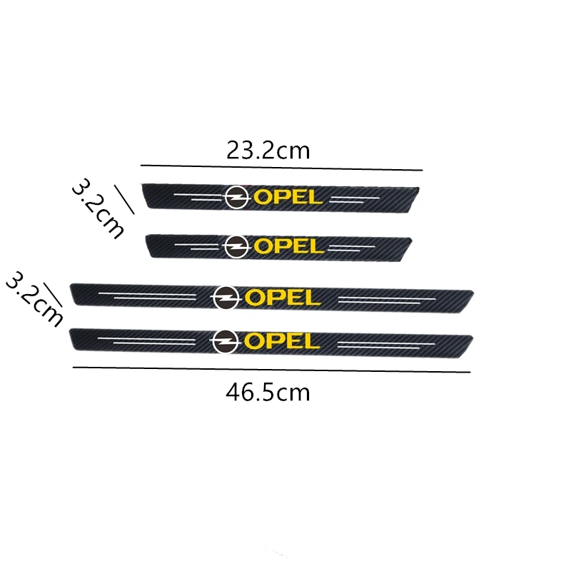 

4pcs Carbon Fiber Waterproof Stickers Protective For Opel Astra H G J Insignia Mokka Zafira Corsa Auto Accessories Cars