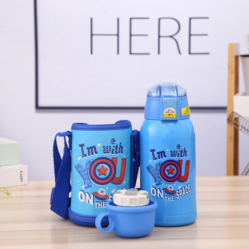 

Cartoon children stainless steel smart thermos mug 316 children pot student cup Gifts for children 500ML capacity vacuum flask