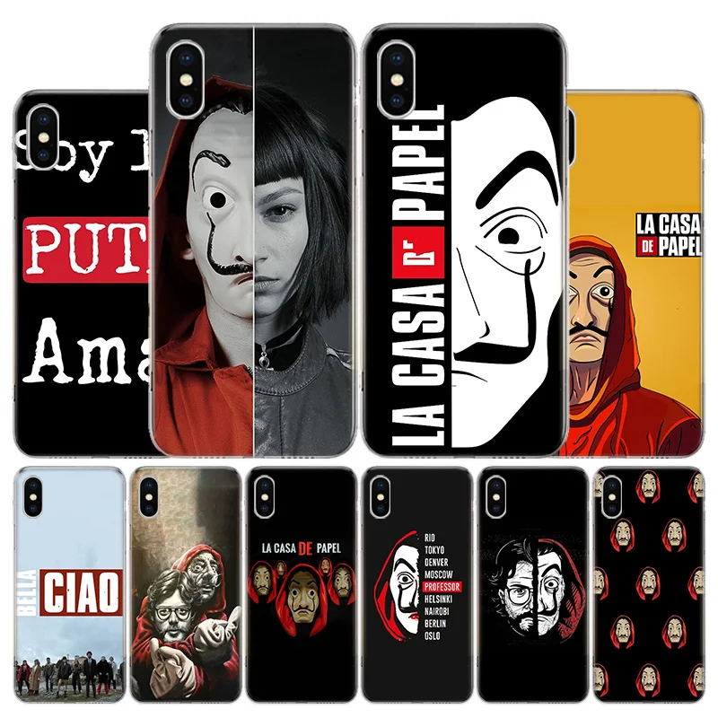 

TV La Casa de papel Cover Phone Case For Apple iPhone 11 12 13 Pro XR X XS Max 7 8 6 6S Plus + Mini 5S SE Print Shell Coque