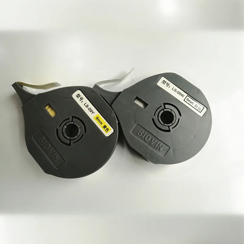 Бесплатная доставка этикетка на кассету ленты LS 09w 9 мм белых наклеек для BIOVIN