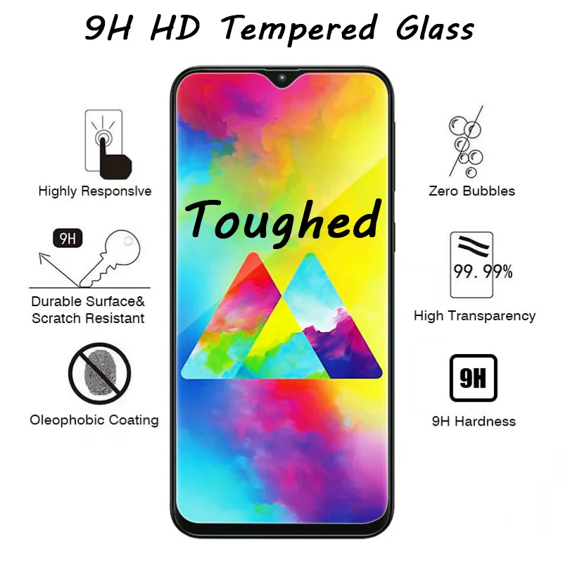 2 шт. HD с уровнем твердости 9H Стекло Экран протектор для samsung Galaxy M10 M20 M30 M40 M10S M30S A10S A20S A30S A50S A70S закаленного Стекло
