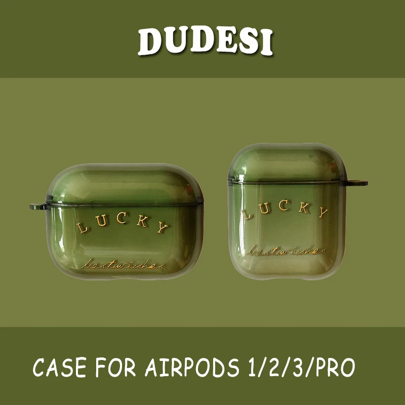 

Прозрачный чехол для наушников Apple Airpods Pro, Защитная крышка для auriculares Airpods 1 и 2, цвет verde esmer