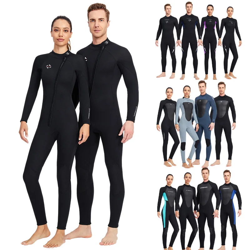 

Dive Sail Men Women Wetsuits 3mm Neoprene Full Scuba Diving Surfing Suits Swimming Keep Warm Long Sleeve Back Zip for Kayak SUP