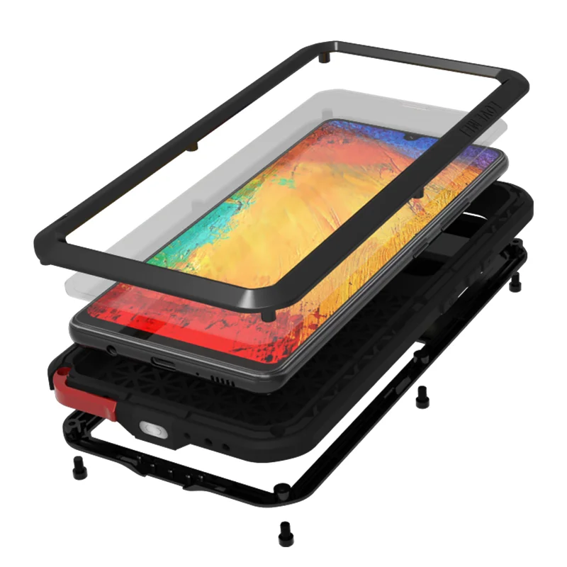 

Waterproof Metal Swimming Diving Phone Case For Samsung A42 Luxury Heavy Duty Armor Shock Dirt Dust Proof Aluminum Case