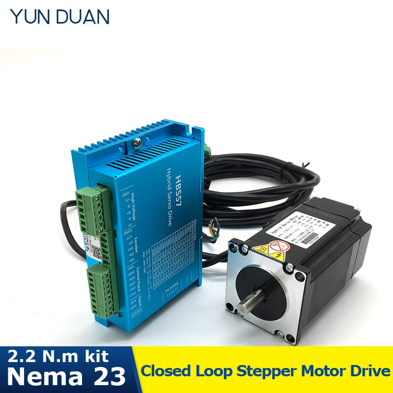 NEMA23 57 мм фланцем по той же цене 2.2Nm 314Oz in DC24 60V замкнутый контур шаговый двигатель и