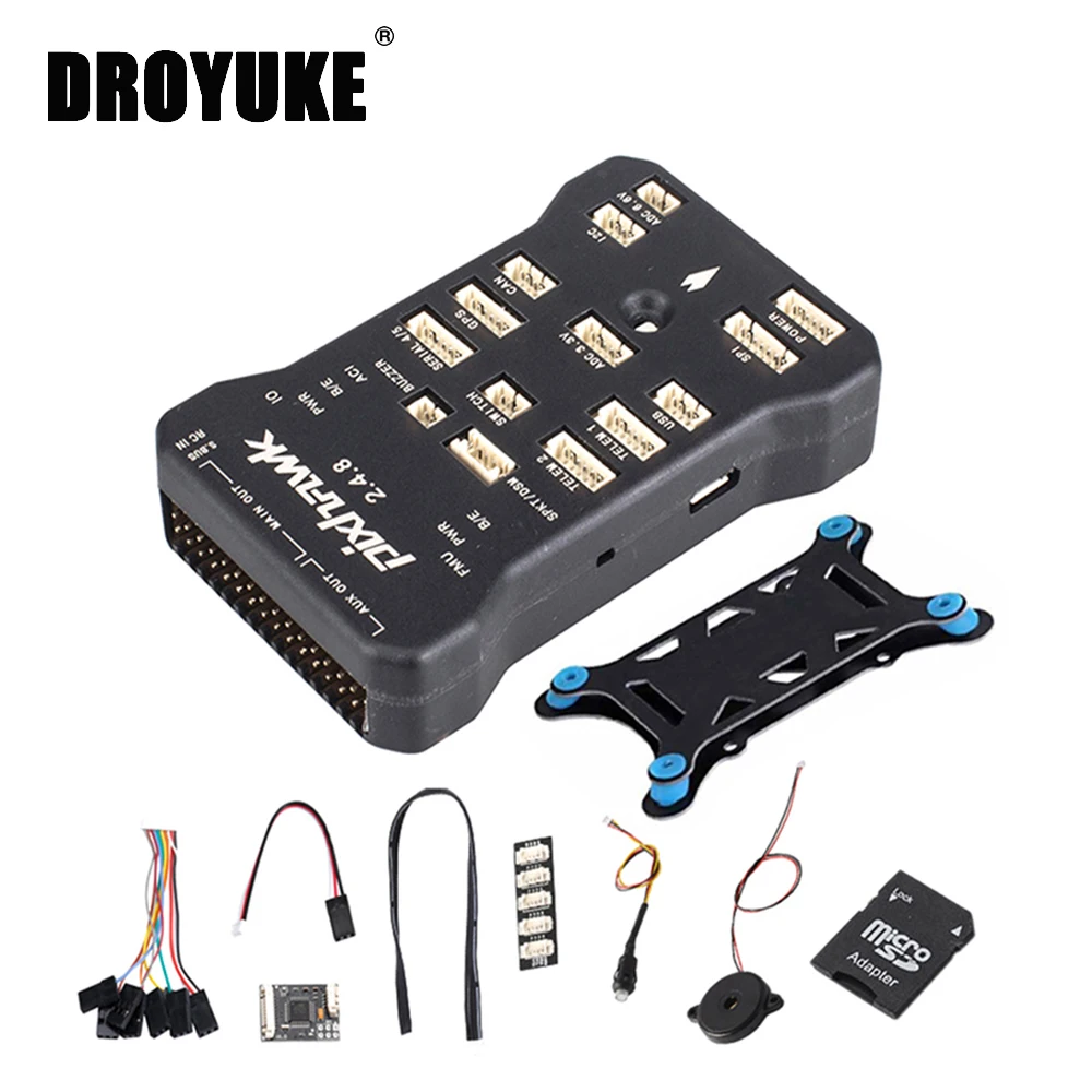 

Контроллер полета Pixhawk PX4 PIX 2.4.8 32 бит Автопилот с 4G SD предохранительным переключателем зуммер PPM I2C демпфирующая пластина для квадрокоптера RC