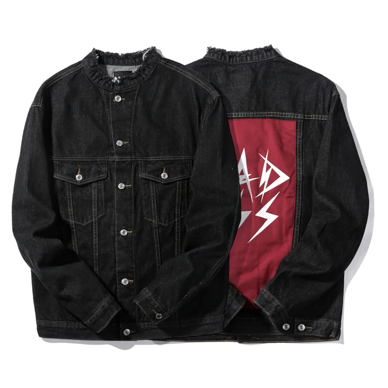 VIISHOW уличная Мужская куртка с принтом Брендовые джинсовые куртки мужские Veste Homme