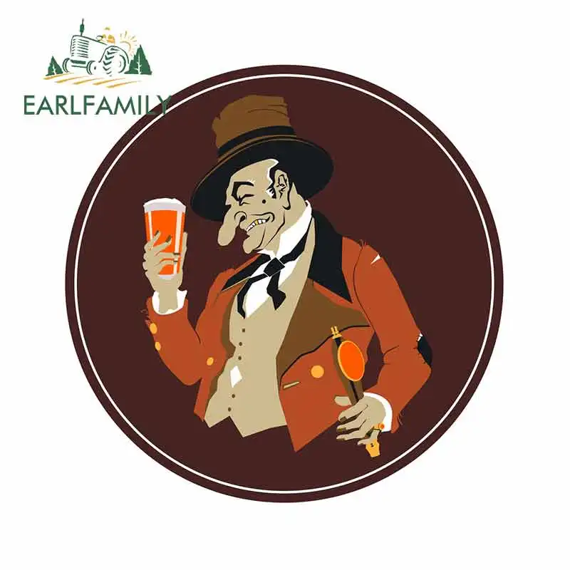 

EARLFAMILY 13 см x 13 см автомобильные наклейки Наклейка В Стиле Ретро Стильные водонепроницаемые Солнцезащитные круглые наклейки