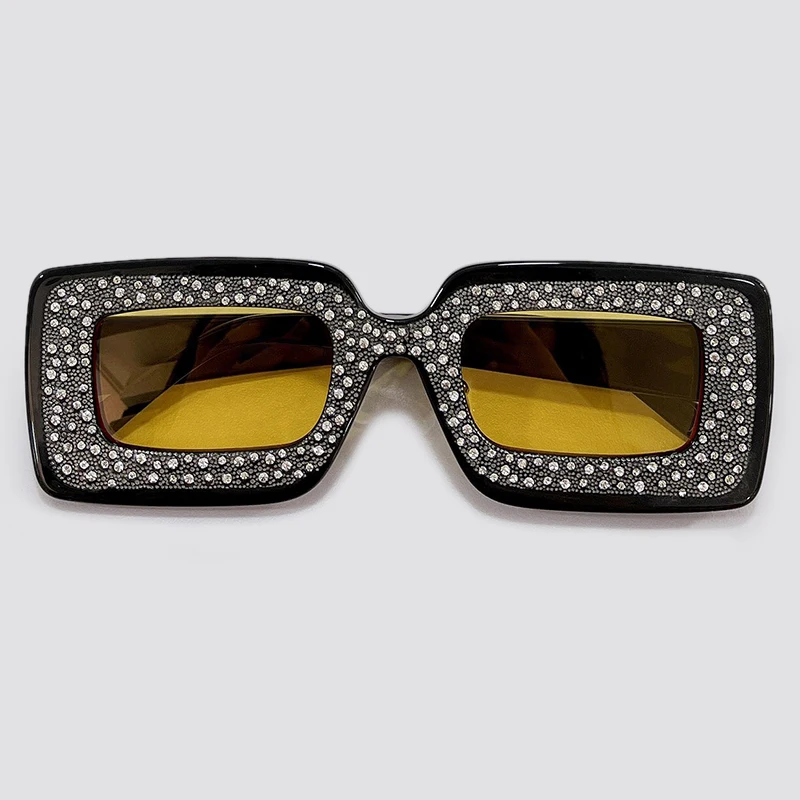 

Brand Artificial Diamond Women Sunglasses Vintage Holiday Driving Sun Glasses Female Eyewear Oculos De Sol