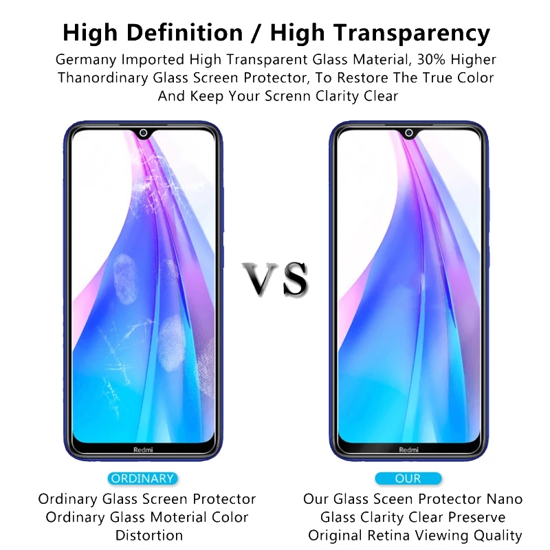 Стекло для Xiaomi Redmi Note 8T note 7 8 pro стекло 8A 7A защита экрана Защитное стекло|Защитные