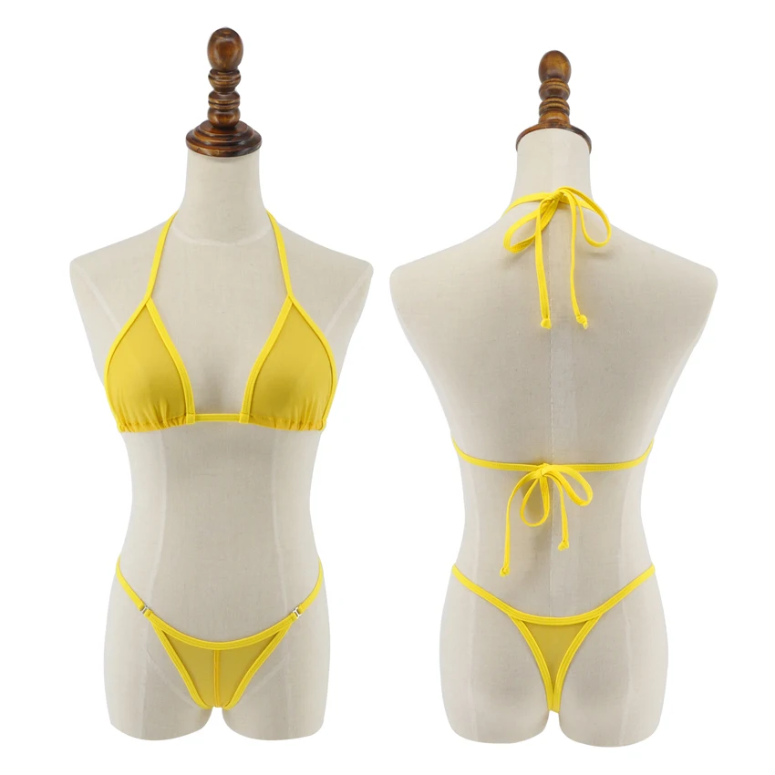 

See Through Mesh Micro Bikini Set Women's 2021 Brazilian Sheer Bikinis Sex Swim Lingeries Swimwear Female Swimsuit Costume