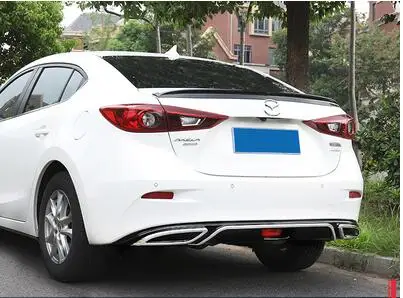 Для Mazda 3 Axela ABS задний бампер диффузор защитные бамперы для 2017-2019 Комплект кузова