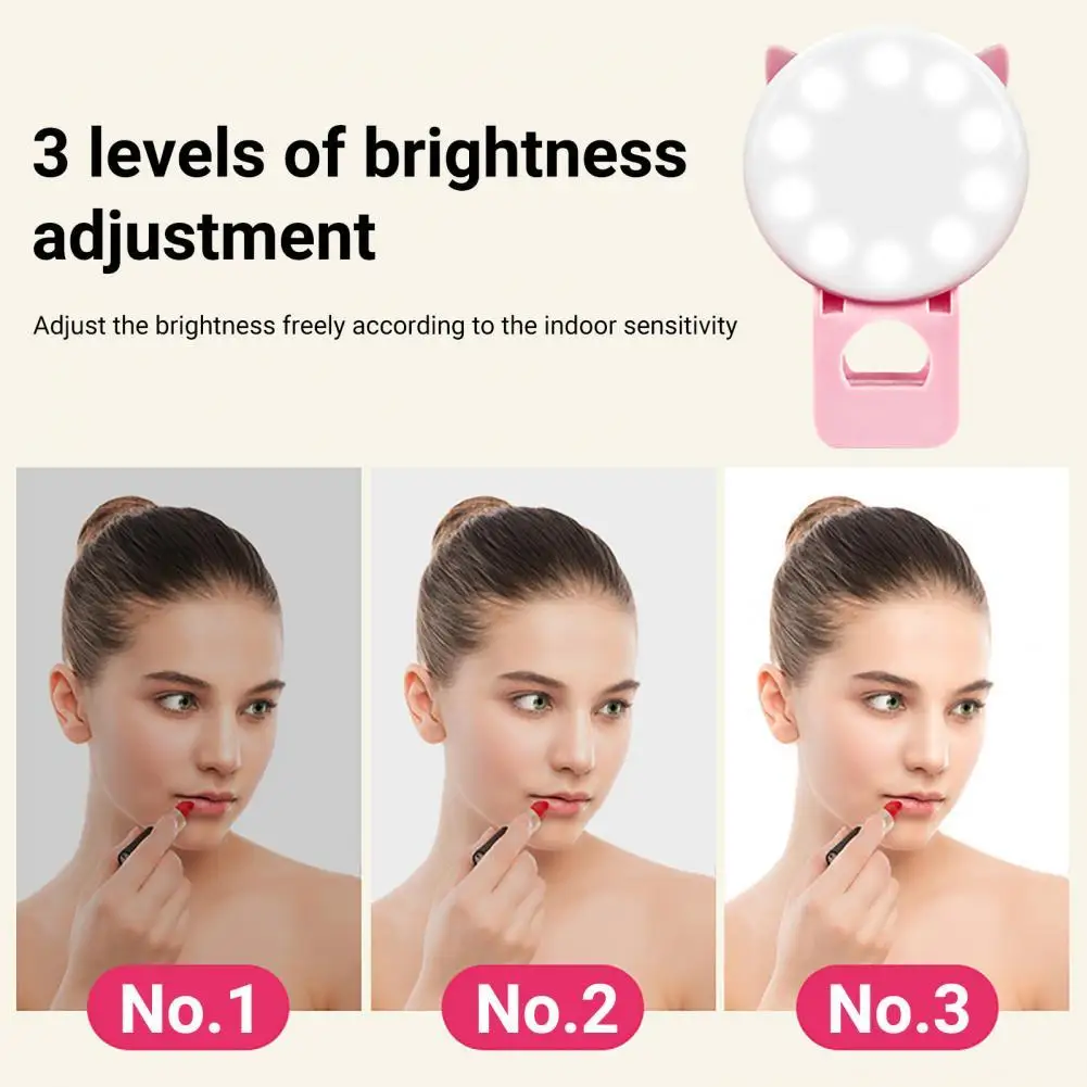 

Useful Adjustable Wide Application Mobile Phone Clip Fill Light Phone Accessories Selfie Ring Light LED Fill Light