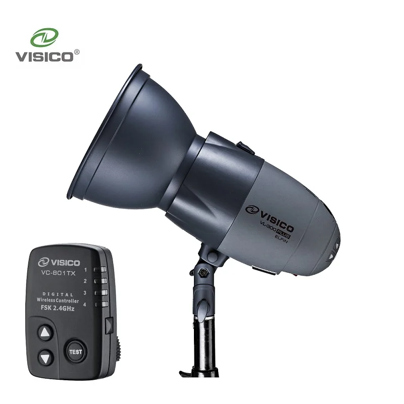 

Mini Studio Flash Light 300Ws Visico VL-300 Plus Bowens Mount With Remote VC-801TX For Lifestyle Photography