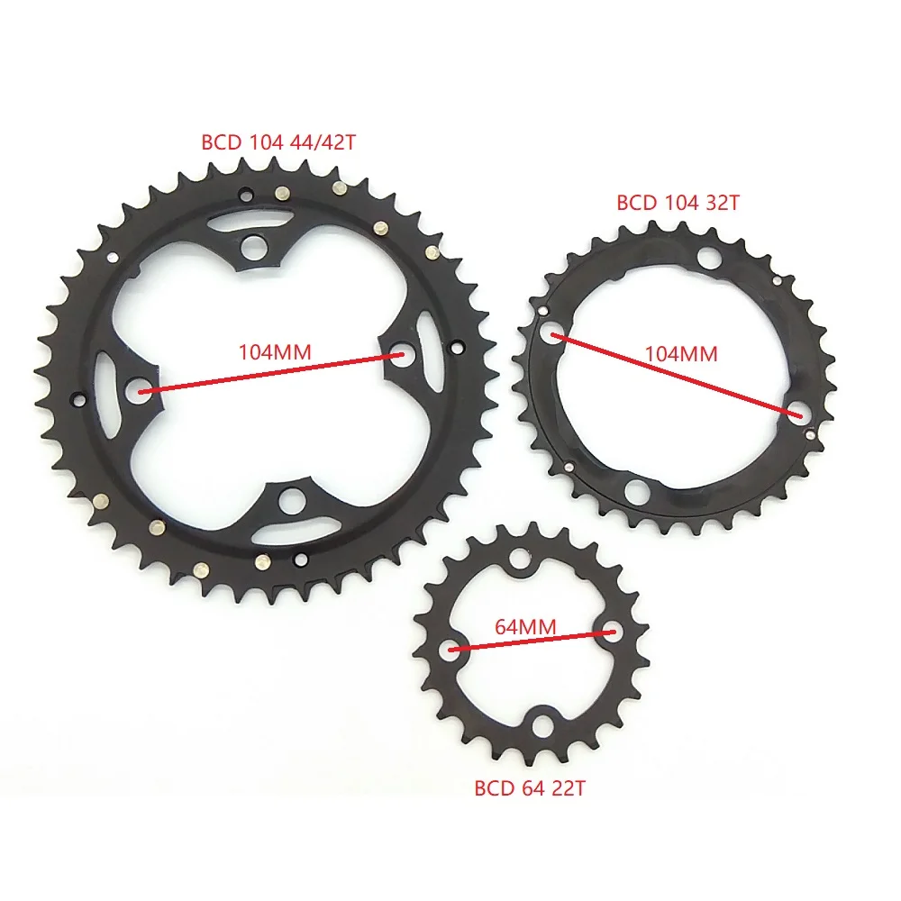 Цепь для горного велосипеда TRUYOU цепь из алюминиевого сплава BCD 104 64 44T 42T 32T 22T