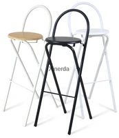 high footstool 75cm seat height foldable steel leg coffee bar counter chair arc backrest bar stool modern commercial furniture