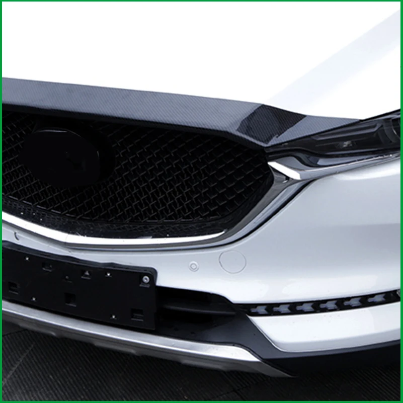 Для Mazda CX-5 CX5 2017 2018 ABS Хромированная углеродная краска передняя решетка гриль