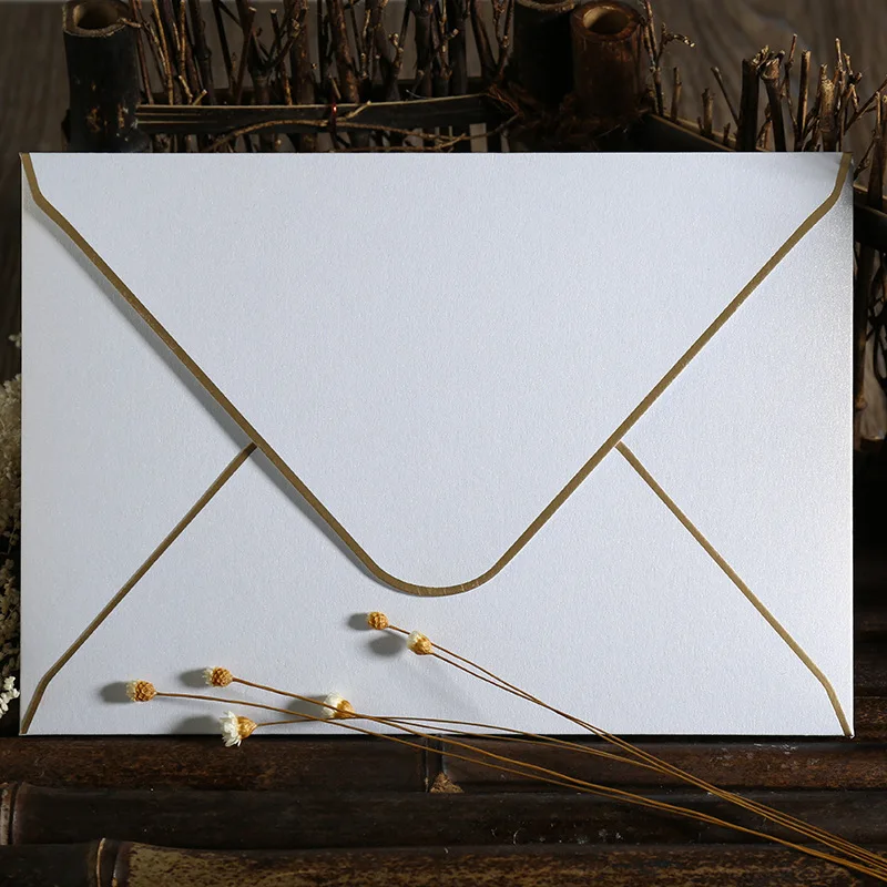 20PCS/LOT White Envelope Wedding Invitation Card Craft Paper Message Vintage European Festival | Дом и сад