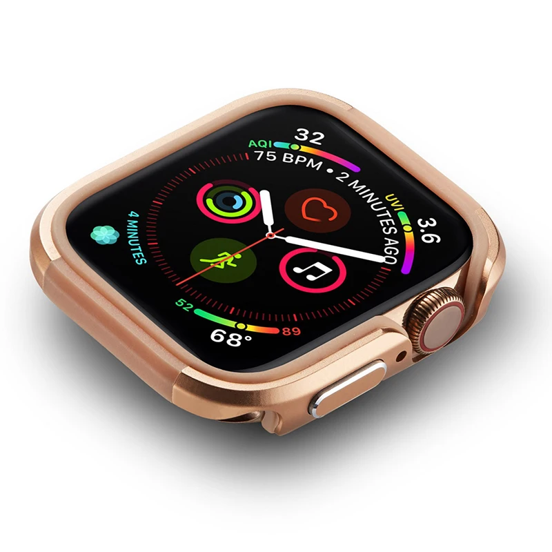 

Pop Aluminum Alloy Case For Apple Watch 6 44mm 40mm Case For Iwatch Series6 5 4 SE Metal Aluminum Case +TPU Case Accessories