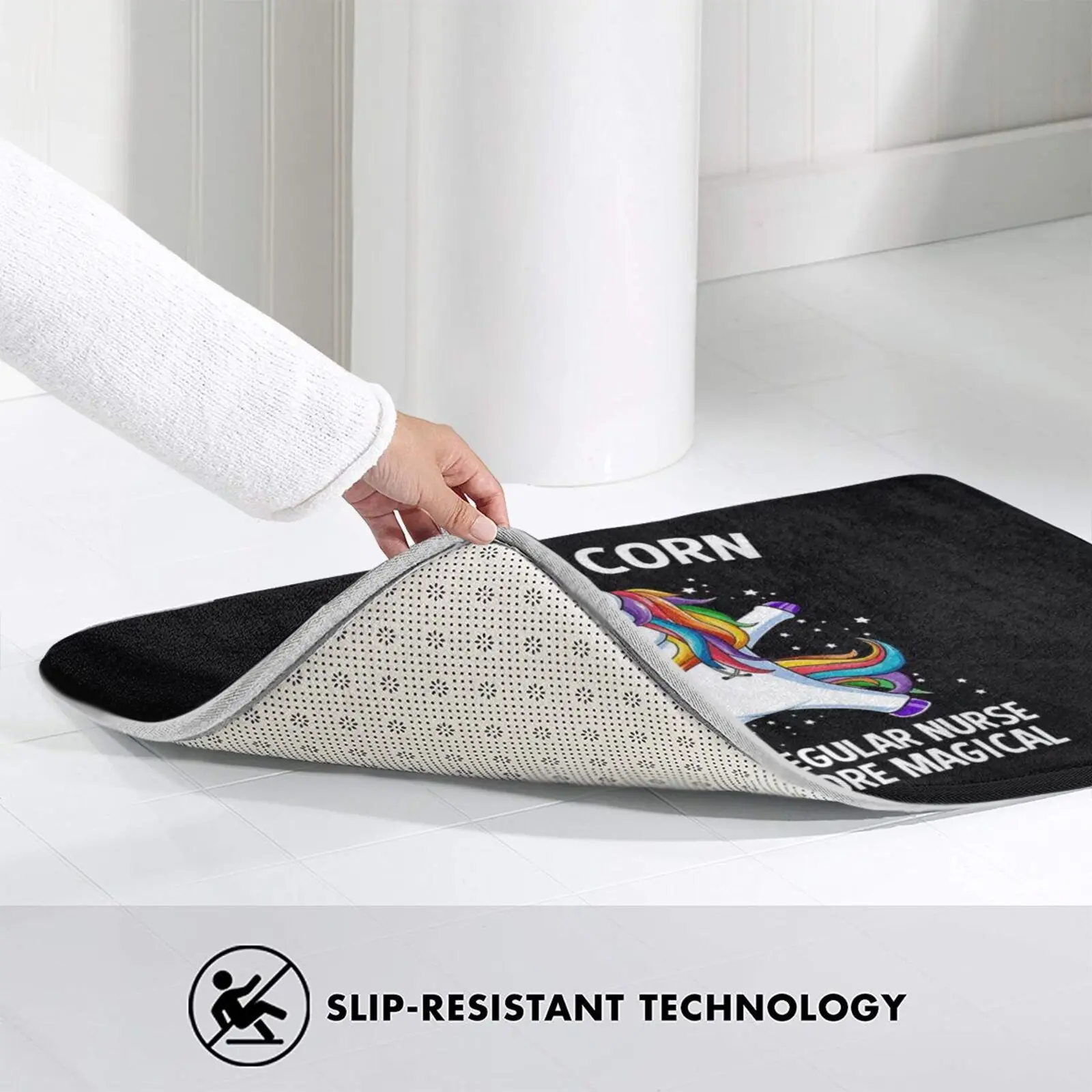 Забавный Мягкий Нескользящий Коврик для медсестры Dabbing в виде единорога