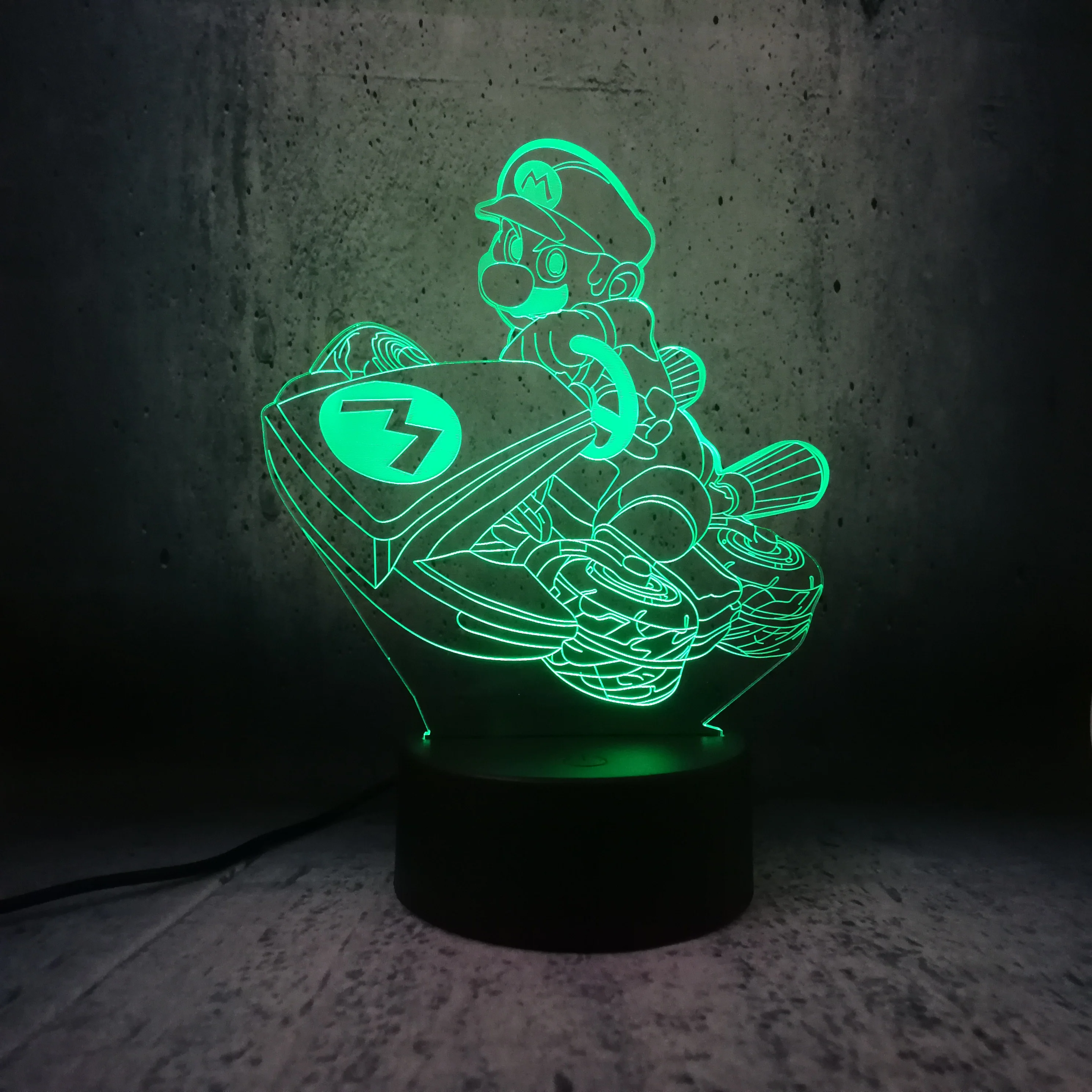 Супер Марио фигурка игры 3D светодиодная USB лампа Акриловая Новинка Светодиодное