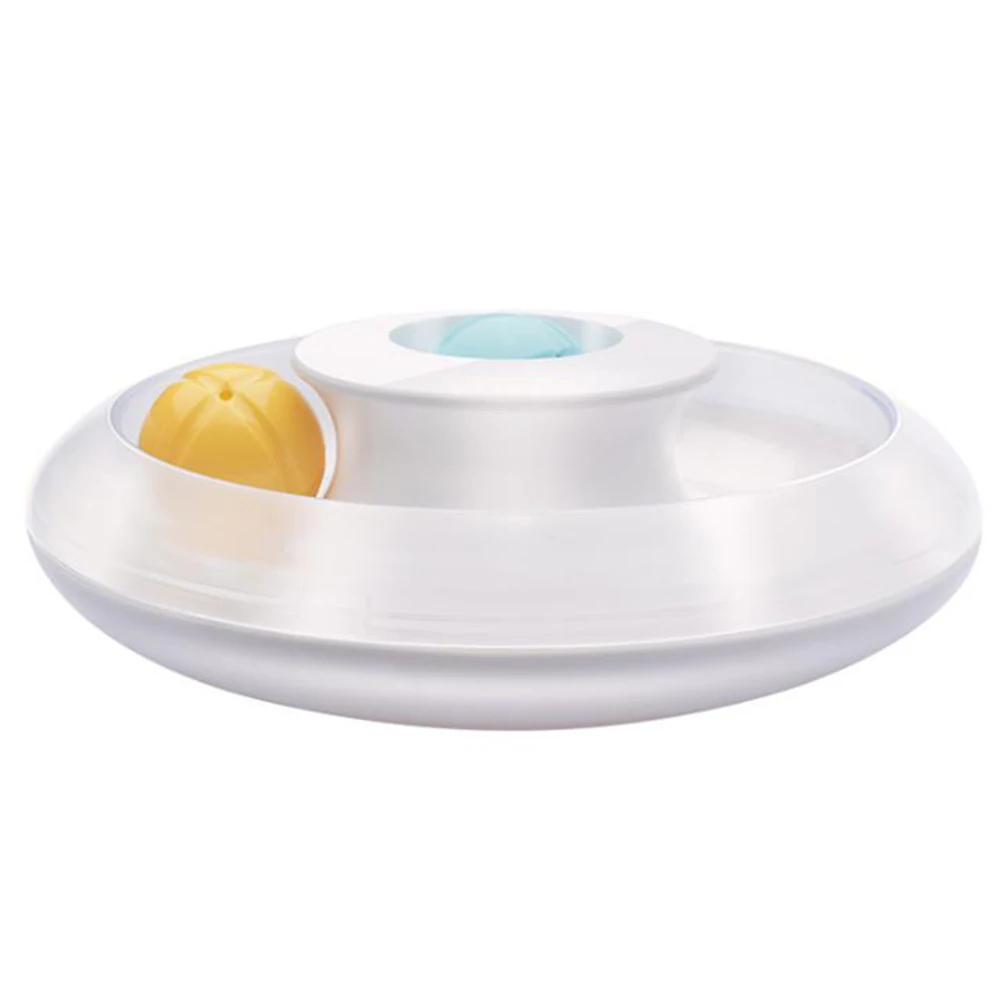 

Cat Toys Funny Pet Catmint Ball Turntable Interactive Cat Toy Tumbler Base Amusement Track Plate Rotate Toys Katten Speelgoed