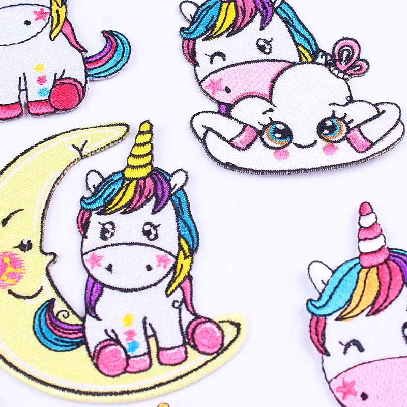 Мультяшные милые патчи с овечкой вышитые термоклейкие для одежды детские
