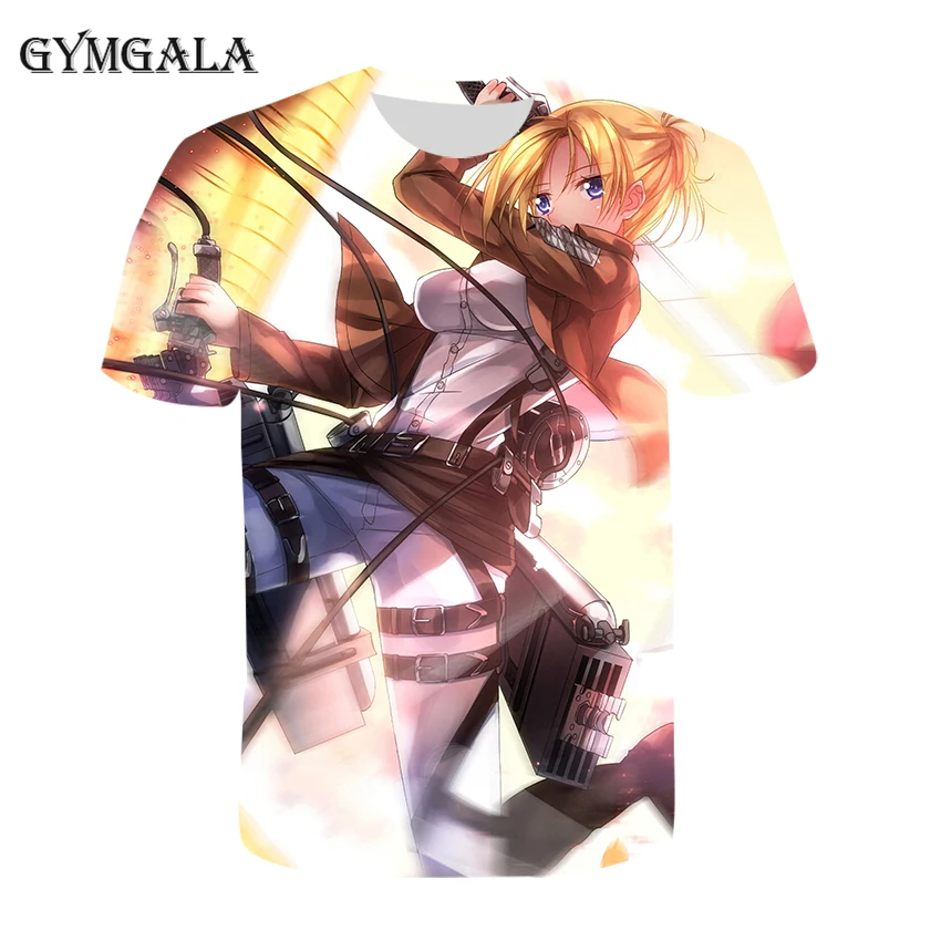 

Hot selling anime cartoon 3D customized attack giant men and women Kids T-shirt round neck Harajuku Fashion Children's T-shirt