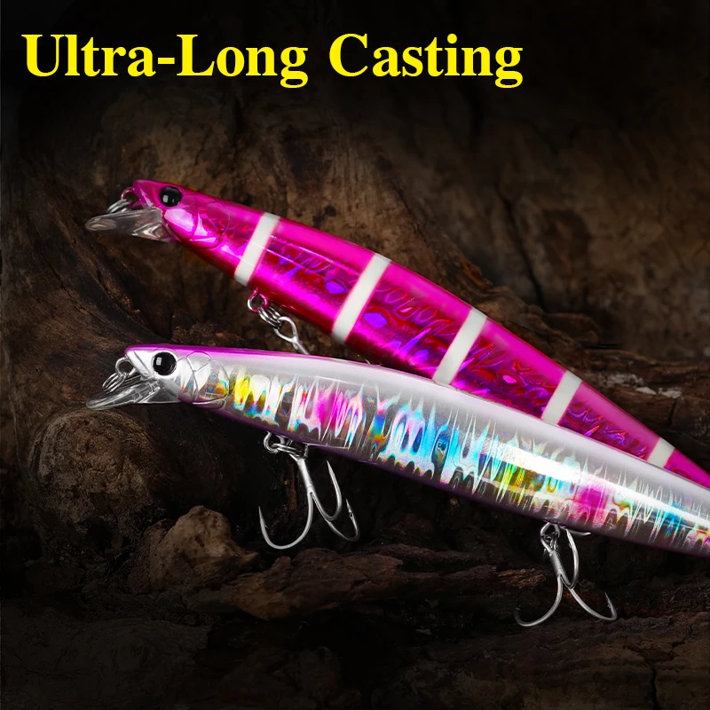 TSURINOYA DW92 Sinking Minnow 140mm 26g Professional Fishing Lure Black Bass Pike Artificial Hard Bait Saltwayer Freshwater Bait
