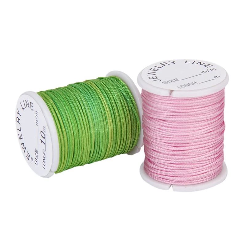 

10 rolls mixed colored nylon cord Embroidery Thread String 0.8mm DIY jewelery