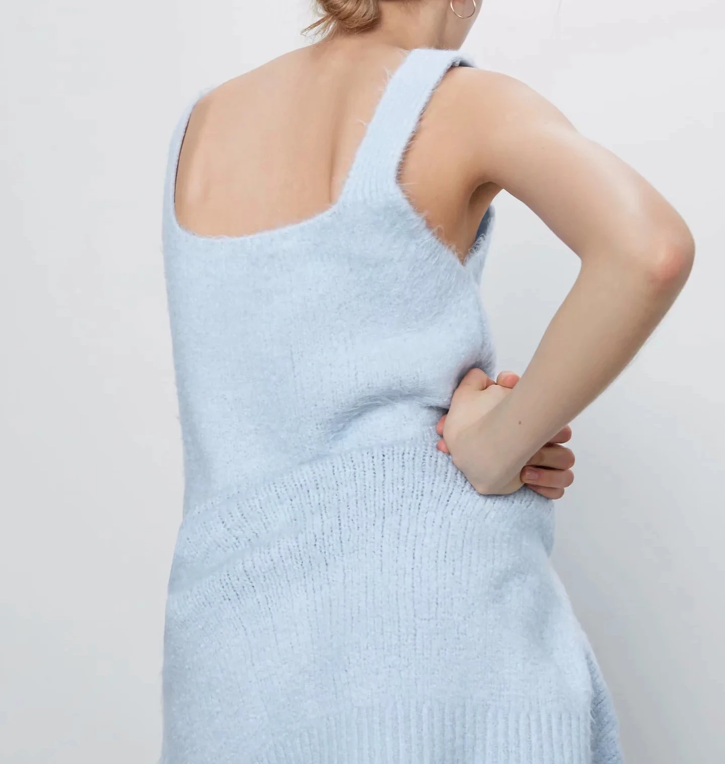 

Autumn V-Neck Bule Knitted Sweater Fashion Slim Embroidexy Elegant Cardigan Sweater Lady Sweet Cute Casual Chic Top 2020