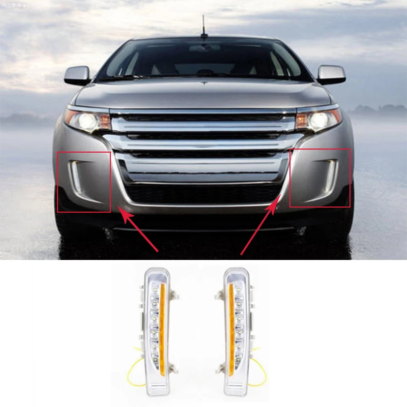 Fluorescent automobile cycle lamp special daytime led modified anti fog Ford edge 2009-2014 |