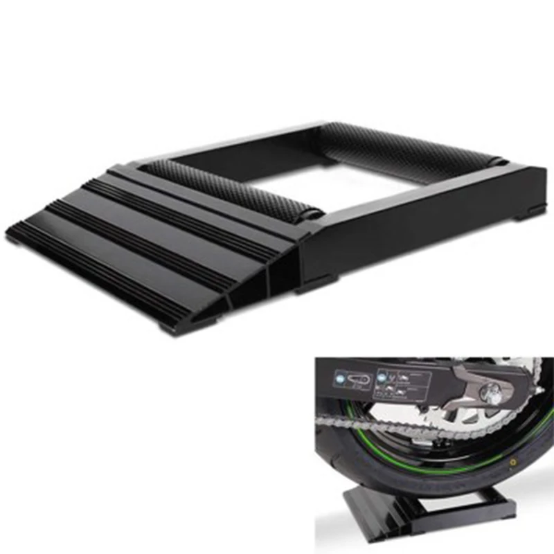 

Motorcycle Chain Cleaning Stand Tire Aluminium Portable Motorbike Tyre Wheel Clean Lubricate Shelf Durable Rollers Ramp Lift