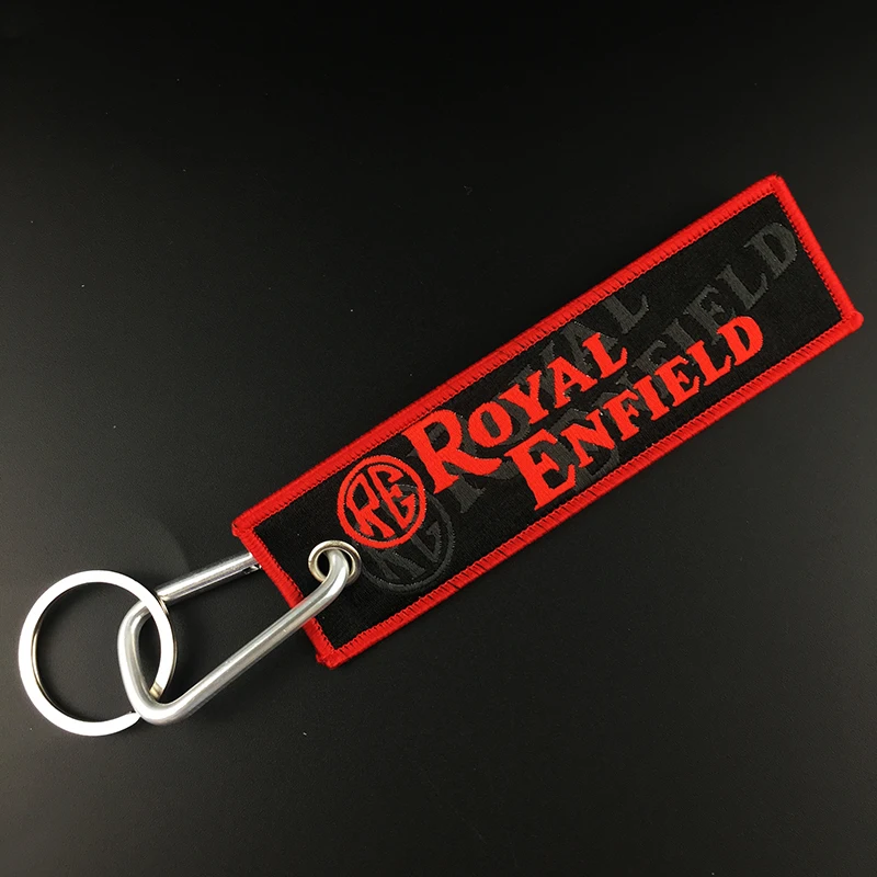Тканевый брелок с ручной вышивкой пряжкой из сплава для мотоцикла RE Royal