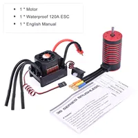 2650KV Brushless Motor and 120A ESC with Heat Sink Combo Set Waterproof Dustproof For HSP Axia RC 1/10 1/8 RC Car/ Drift Car