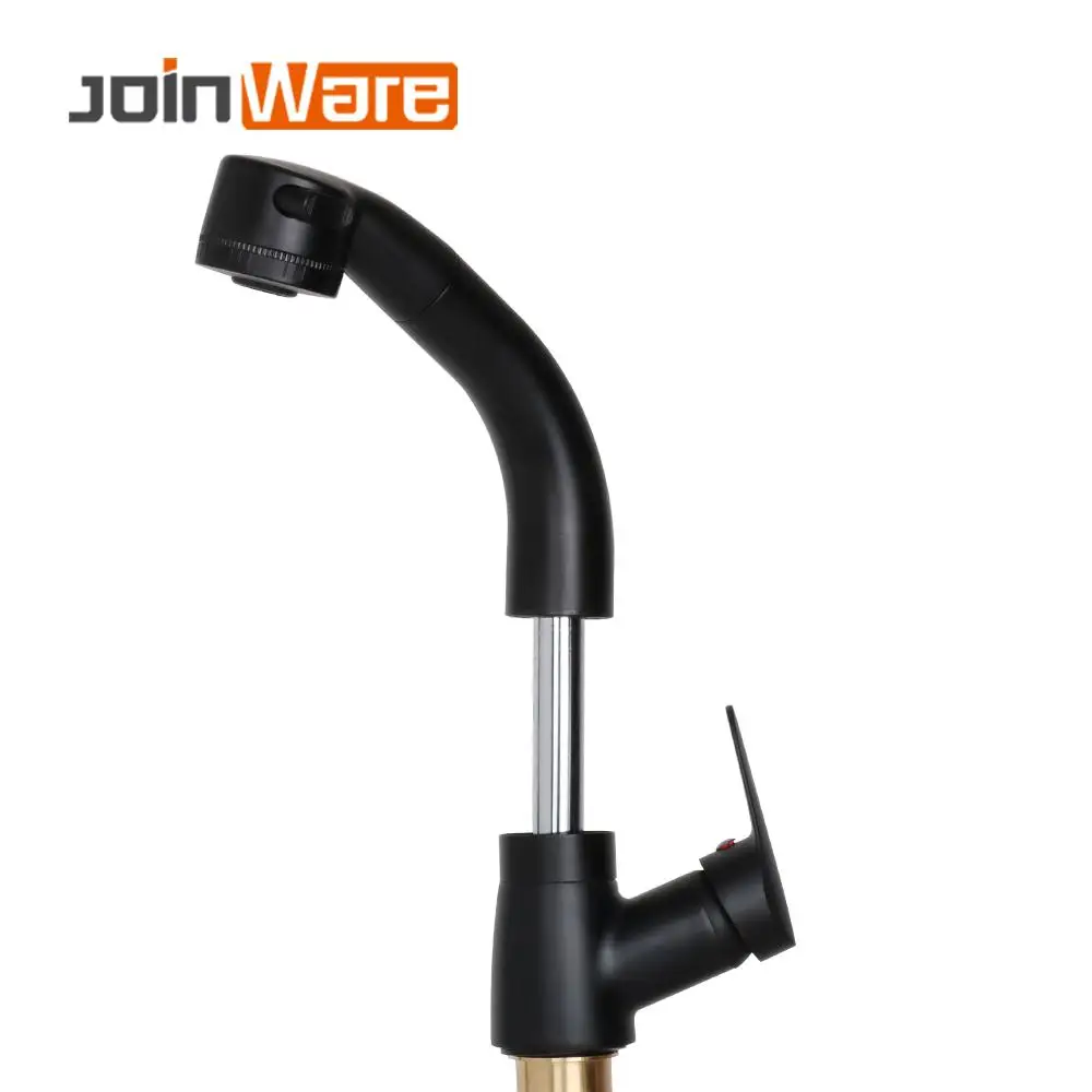 

Bathroom Basin Sink Copper Alloy Faucet Single Hole Pull-out Sprayer Matt Hot And Cold Faucet