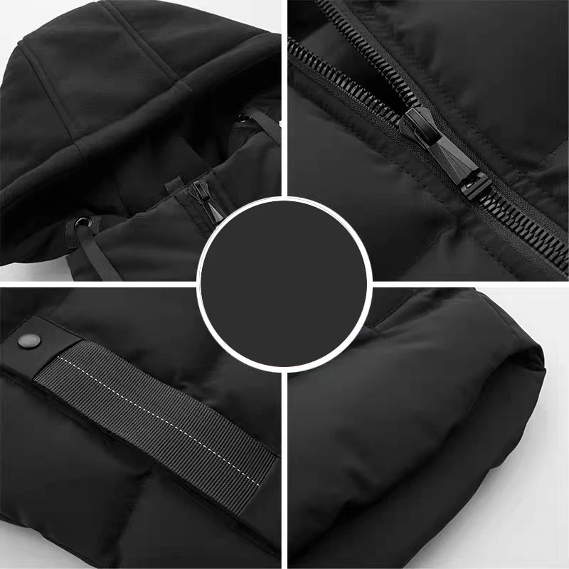 

New 2020 Autumn Winter Men's Casual Hooded Vest Solid Sleeveless Jacket Male Thick Warm Waistcoat Zipper Pockets Outerwear S-4XL