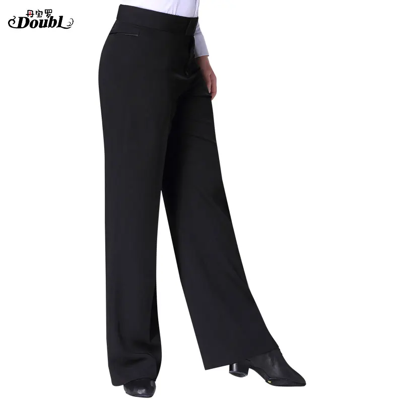 Двойные мужские длинные штаны для латиноамериканских танцев мужской костюм