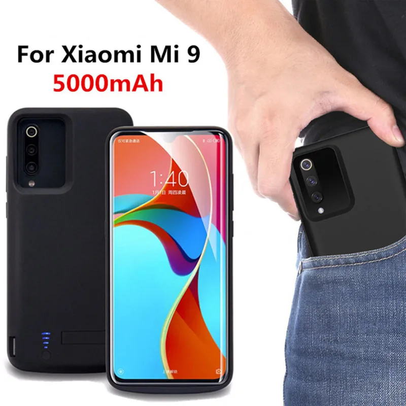 5000 мАч Расширенный телефон батарея мощность чехол для Xiaomi Mi 9 Power Bank mi портативное