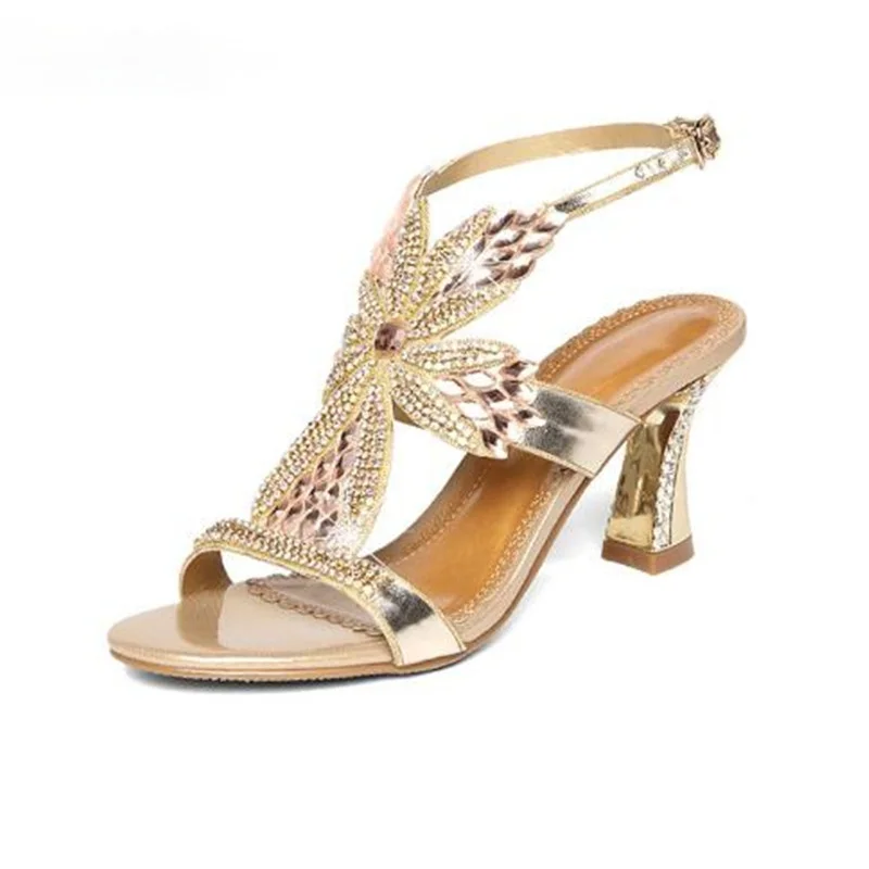 

Summer new female sandals diamond stiletto heel leather sexy wedding peep-toe shoes Bohemian fashion women's shoes