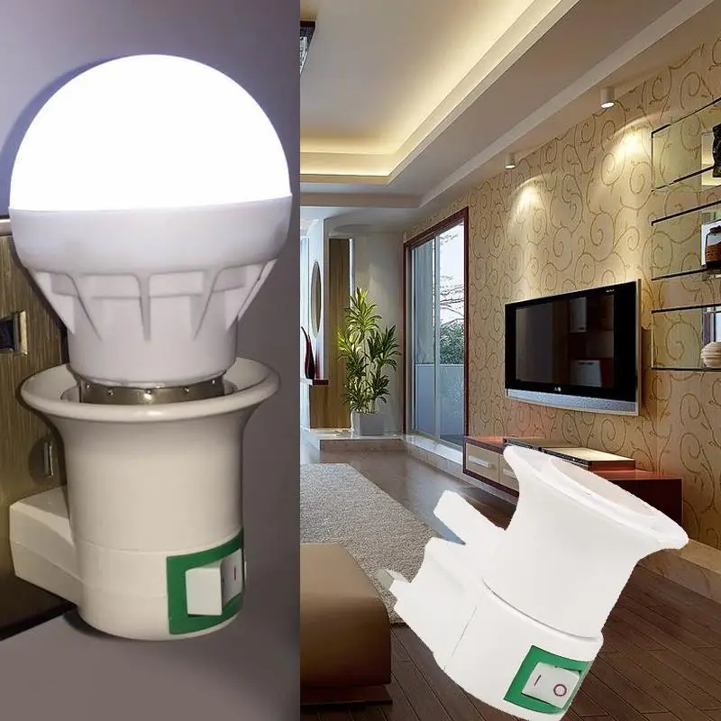 

Premium Bulb Converter E27 LED Light Replacement Lamp Holder Bulb Adapter UK Plug with on OFF Switch Socket Accessory