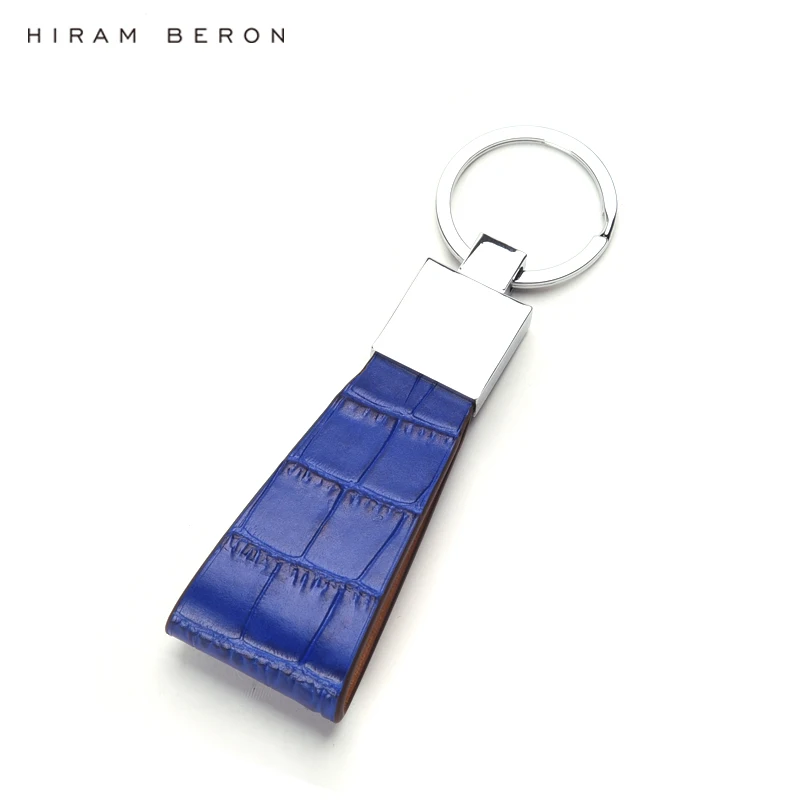 Hiram Beron синий кожаный держатель для ключей keying croco шаблон роскошный продукт подарок Прямая поставка