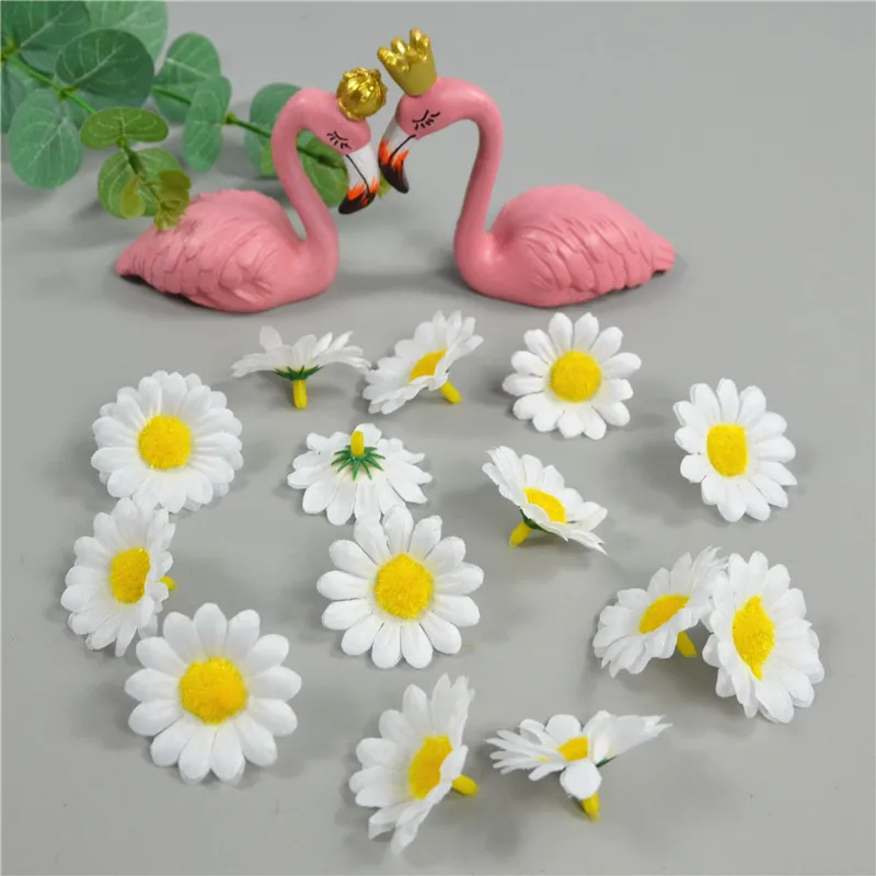 

100 шт., искусственные шелковые цветы, 4 см, 15 цветов